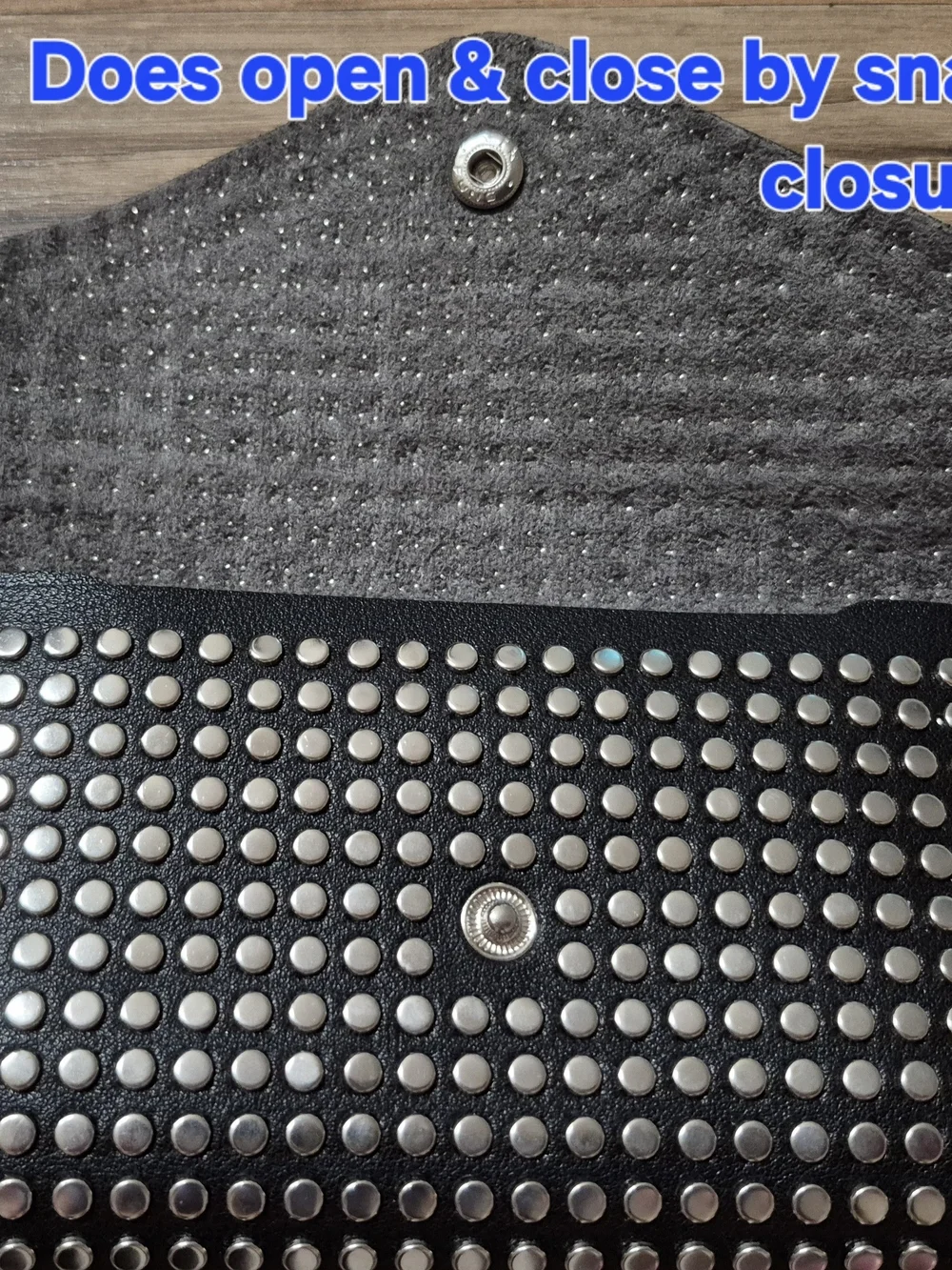 OLD NAVY-Studded Black Belt & Belt Bag & Silver Metallic Belt Pouch Set.